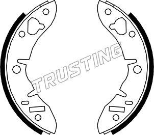 Trusting 007.008 - Комплект тормозных колодок, барабанные autosila-amz.com