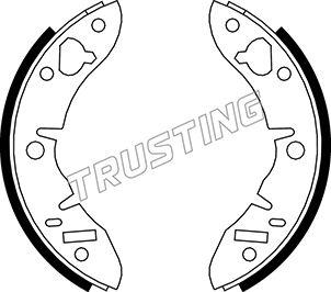 Trusting 007.007 - Комплект тормозных колодок, барабанные autosila-amz.com