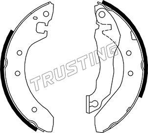 Trusting 007.015 - Комплект тормозных колодок, барабанные autosila-amz.com