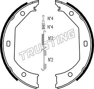 Trusting 019.027K - Комплект тормозов, ручник, парковка autosila-amz.com