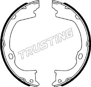 Trusting 088.243 - Комплект тормозов, ручник, парковка autosila-amz.com