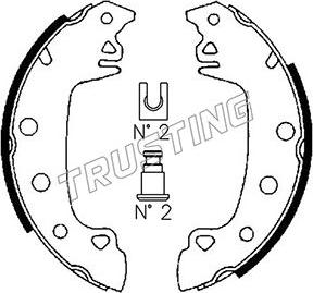 Trusting 088.204 - Комплект тормозных колодок, барабанные autosila-amz.com