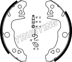 Trusting 088.205K - Комплект тормозных колодок, барабанные autosila-amz.com