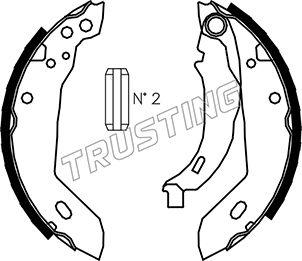 Trusting 088.212 - Комплект тормозных колодок, барабанные autosila-amz.com