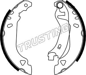 Trusting 034.090 - Комплект тормозных колодок, барабанные autosila-amz.com