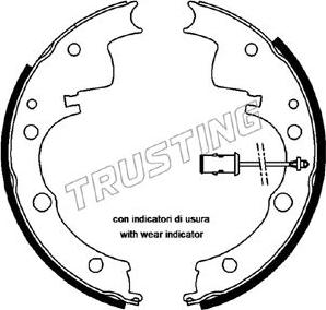 Trusting 034.088 - Комплект тормозных колодок, барабанные autosila-amz.com