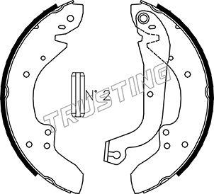 Trusting 034.083 - Комплект тормозных колодок, барабанные autosila-amz.com