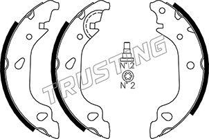 Trusting 034.104 - Комплект тормозных колодок, барабанные autosila-amz.com