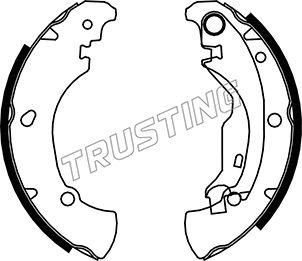 Trusting 034.100 - Комплект тормозных колодок, барабанные autosila-amz.com