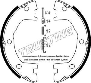 Trusting 034.101K - Комплект тормозов, ручник, парковка autosila-amz.com