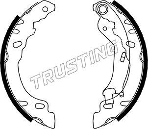 Trusting 034.114 - Комплект тормозных колодок, барабанные autosila-amz.com