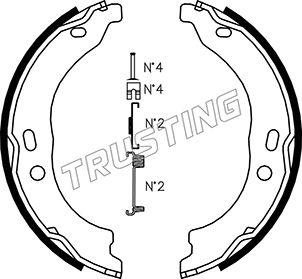 Trusting 034.118K - Комплект тормозов, ручник, парковка autosila-amz.com