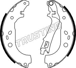 Trusting 034.112 - Комплект тормозных колодок, барабанные autosila-amz.com