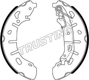 Trusting 034.124 - Комплект тормозных колодок, барабанные autosila-amz.com