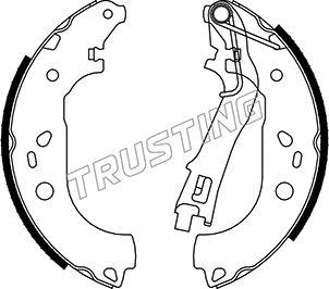 Trusting 034.122 - Комплект тормозных колодок, барабанные autosila-amz.com