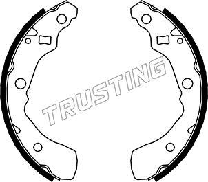 Trusting 026.349 - Комплект тормозных колодок, барабанные autosila-amz.com