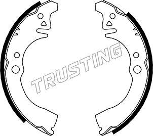 Trusting 026.343 - Комплект тормозных колодок, барабанные autosila-amz.com