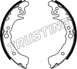 Trusting 026.347 - Комплект тормозных колодок, барабанные autosila-amz.com