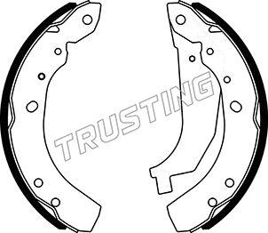 Trusting 023.009 - Комплект тормозных колодок, барабанные autosila-amz.com