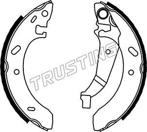 Trusting 023.005 - Комплект тормозных колодок, барабанные autosila-amz.com