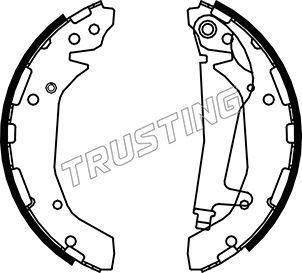 Trusting 023.007 - Комплект тормозных колодок, барабанные autosila-amz.com