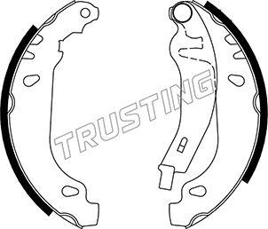 Trusting 022.032Y - Комплект тормозных колодок, барабанные autosila-amz.com