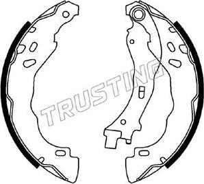 Trusting 022.037 - Комплект тормозных колодок, барабанные autosila-amz.com