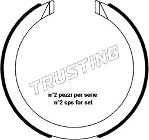 Trusting 027.008 - Комплект тормозов, ручник, парковка autosila-amz.com