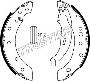 Trusting 079.195 - Комплект тормозных колодок, барабанные autosila-amz.com