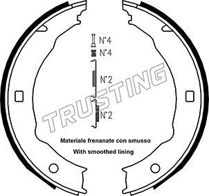 Trusting 079.193K - Комплект тормозов, ручник, парковка autosila-amz.com