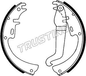 Trusting 073.154 - Комплект тормозных колодок, барабанные autosila-amz.com