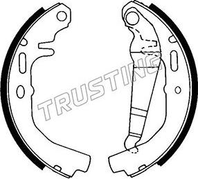 Trusting 073.158 - Комплект тормозных колодок, барабанные autosila-amz.com