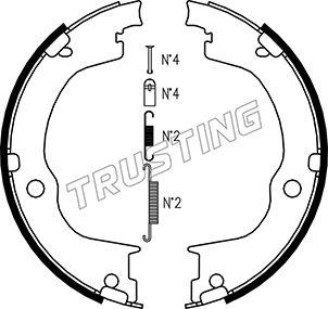 Trusting 073.175K - Комплект тормозов, ручник, парковка autosila-amz.com