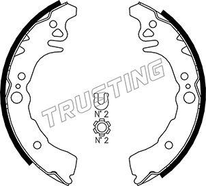 Trusting 115.305 - Комплект тормозных колодок, барабанные autosila-amz.com