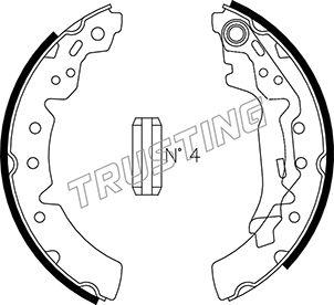 Trusting 115.302 - Комплект тормозных колодок, барабанные autosila-amz.com