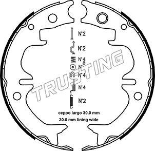 Trusting 115.314K - Комплект тормозов, ручник, парковка autosila-amz.com