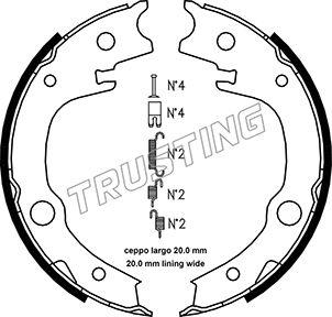 Trusting 115.315K - Комплект тормозов, ручник, парковка autosila-amz.com