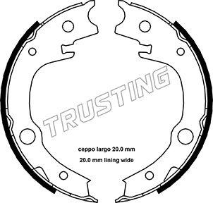 Trusting 115.315 - Комплект тормозов, ручник, парковка autosila-amz.com