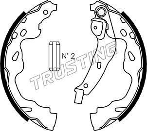 Trusting 115.310 - Комплект тормозных колодок, барабанные autosila-amz.com