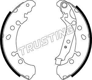 Trusting 115.326 - Комплект тормозных колодок, барабанные autosila-amz.com