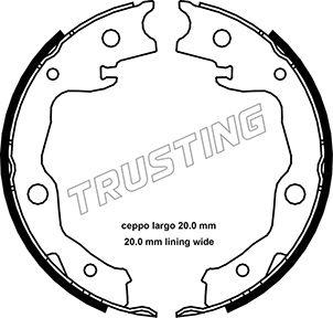 Trusting 115.322 - Комплект тормозов, ручник, парковка autosila-amz.com