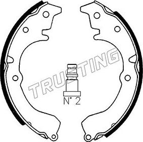 Trusting 115.292 - Комплект тормозных колодок, барабанные autosila-amz.com