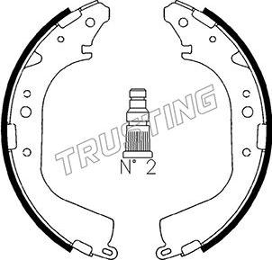 Trusting 115.268 - Комплект тормозных колодок, барабанные autosila-amz.com