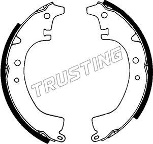 Trusting 115.227 - Комплект тормозных колодок, барабанные autosila-amz.com
