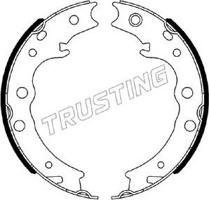 Trusting 110.344 - Комплект тормозов, ручник, парковка autosila-amz.com
