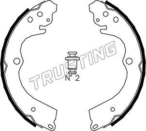 Trusting 110.334 - Комплект тормозных колодок, барабанные autosila-amz.com