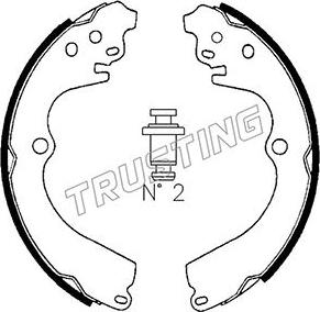 Trusting 110.332 - Комплект тормозных колодок, барабанные autosila-amz.com