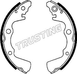 Trusting 110.325 - Комплект тормозных колодок, барабанные autosila-amz.com