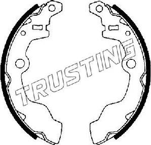 Trusting 110.327 - Комплект тормозных колодок, барабанные autosila-amz.com