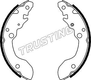 Trusting 111.244 - Комплект тормозных колодок, барабанные autosila-amz.com